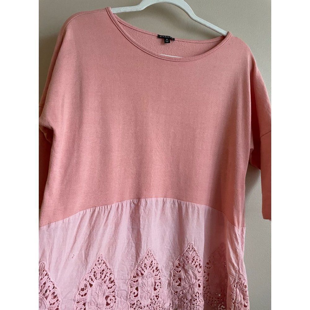 Hannah 3/4 sleeve pink top